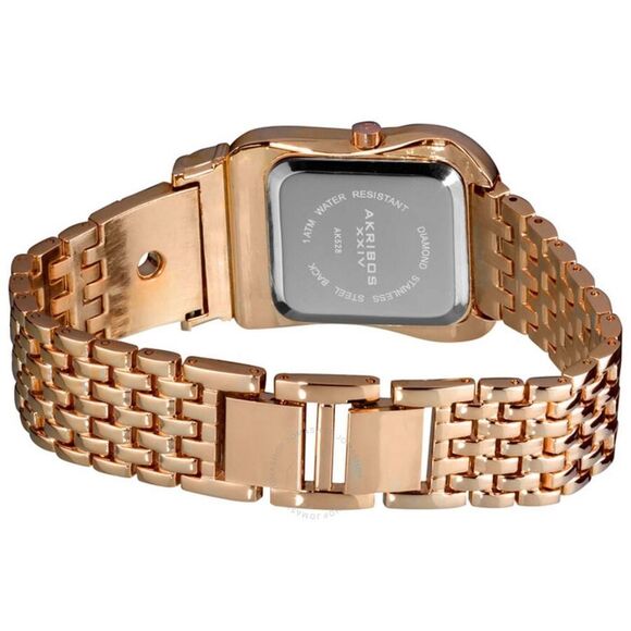 Akribos XXIV AK528RG Rose Gold Diamond Dial Ladies Watch Timepiece Chronograph‎